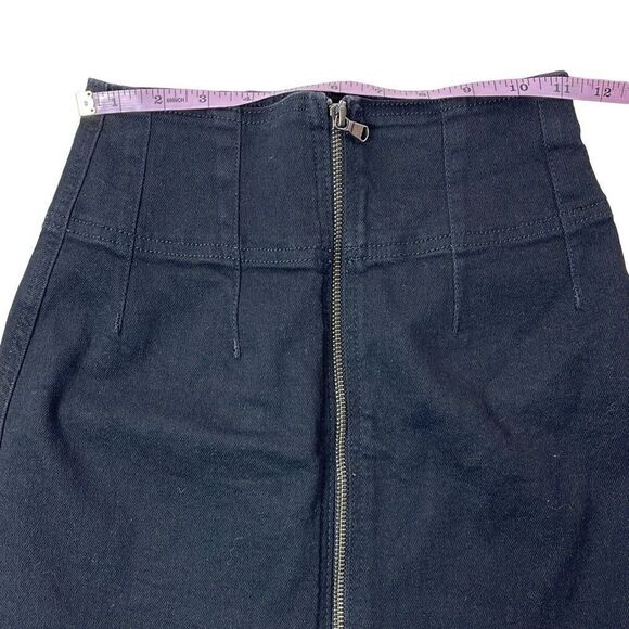 We The Free Mini Skirt Womens Size 25 Black Denim - Picture 5 of 10
